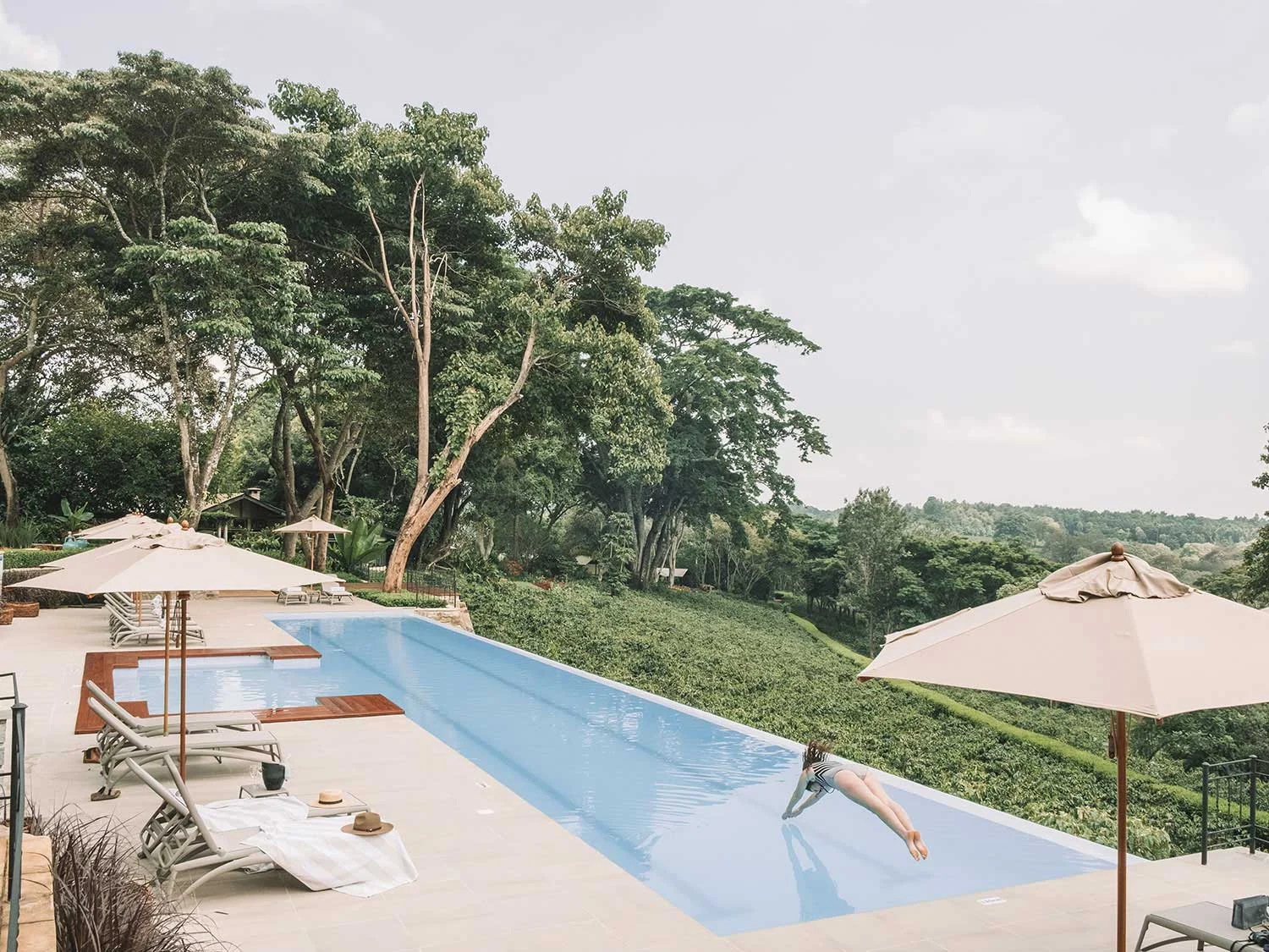 tragelaphus-safari-and-tours-gibbs-farm-lodge-a-gril-dives-in-swimming-pool